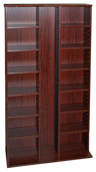 Modern Bookcase Storage Unit in Mahogany Finish Particle Board with 14 Shelves DL Modern