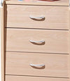 Modern Chest of Drawers in Maple Finished Wood with 4 Drawers on Metal Rails DL Modern