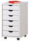 Modern Chest of Drawers in White Lacquered Ash Wood with 6 Drawers DL Modern