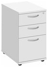 Modern Chest of Drawers, Solid Wood With 3-Drawer and 4-Castor Wheel, White DL Modern