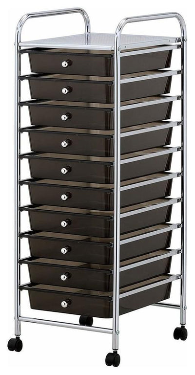 Modern Chest of Drawers With Steel Frame With Black Finished-Drawer and Wheels DL Modern