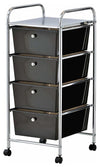 Modern Chest of Drawers With Steel Frame With Black Finished-Drawer and Wheels