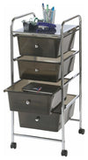 Modern Chest of Drawers With Steel Frame With Black Finished-Drawer and Wheels DL Modern