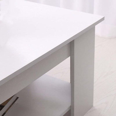 Modern Coffee Table in White Finished MDF With Lift Up Top DL Modern