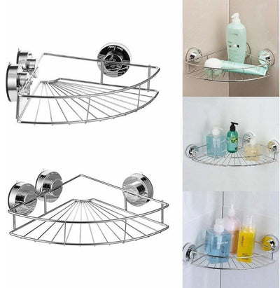 Modern Corner Shower Caddy With Vacuum Suction for Support, Set of 2 DL Modern