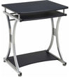 Modern Desk, MDF With Wood Effect, Sliding Keyboard Tray, Graphite Black