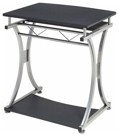 Modern Desk, MDF With Wood Effect, Sliding Keyboard Tray, Graphite Black DL Modern