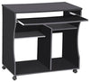 Modern Desk, Particle Board With Keyboard Tray and 2-Open Shelf, Black DL Modern