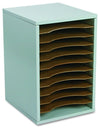 Modern DeskTop Storage Unit in Fiberboard-Hardboard with 10 removable Shelves DL Modern