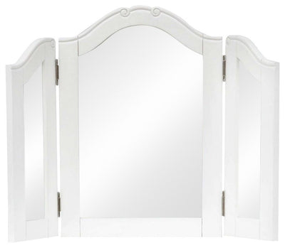 Modern Dressing Table Mirror, White Finished MDF Frame DL Modern