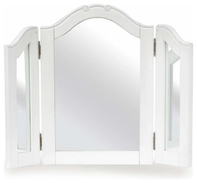 Modern Dressing Table Mirror, White Finished MDF Frame DL Modern