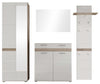 Modern Furniture Set, High Gloss Oak Finished MDF With Wardrobe and Mirror DL Modern