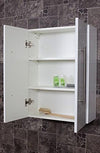 Modern High Gloss Bathroom Cabinet in MDF With White Finish, Double Doors DL Modern