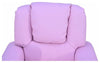 Modern Kid Recliner in Pink PU Leather With Cup Holder and Armrest DL Modern