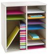 Modern Magazine-Literature Organiser in White Painted MDF with 16 Compartments DL Modern