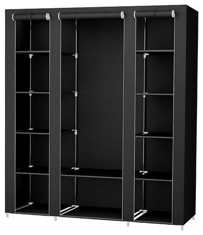 Modern Portable Wardrobe, Waterproof Fabric With Inner Shelves for Storage DL Modern