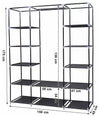 Modern Portable Wardrobe, Waterproof Fabric With Inner Shelves for Storage