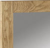 Modern Rectangular Wall Mounted Mirror, Waxed Oak Solid Wood DL Modern