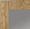 Modern Rectangular Wall Mounted Mirror, Waxed Oak Solid Wood DL Modern