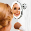 Modern Round Makeup Mirror With Daylight LED, Suction Base, 360 Rotation, 17x20 DL Modern