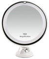 Modern Round Makeup Mirror With Daylight LED, Suction Base, 360 Rotation, 19x23 DL Modern