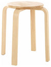 Modern Round Stool in Natural Rubberwood, Suitable for any Room in your Home DL Modern