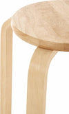 Modern Round Stool in Natural Rubberwood, Suitable for any Room in your Home DL Modern