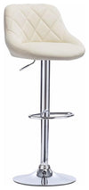 Modern Set of 2 Bar Stools in Faux Leather with Footrest and Adjustable Height DL Modern