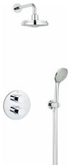 Modern Shower Set in Chrome Finished Solid Brass with Consistent Spray Pattern DL Modern