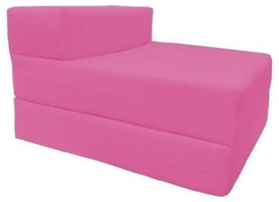 Modern Single Fold Out Z-Design Bed Chair, Pink Cotton, Soft and Comfortable DL Modern