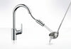 Modern Single Lever kitchen Tap, Solid Brass With Pull Out Spray, 150 Swivel DL Modern