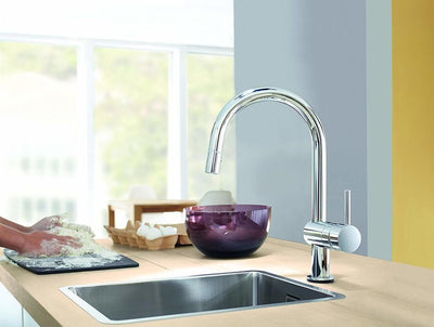 Modern Single Lever Kitchen Tap With Pull Out Spray Head and 360 Swivel Spout DL Modern