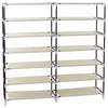 Modern Standing Storage Organizer in Fabric with Stainless Steel and 7 Shelves DL Modern