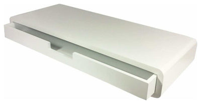 Modern Storage Cabinet Unit, White Finished Wood, Floating Wall shelf Design DL Modern