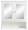 Modern Storage Cabinet Unit With Mirrored Double Doors, Bottom and Inner Shelf DL Modern