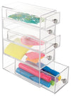 Modern Storage Organiser in Acrylic With 5 Drawers, Clear DL Modern