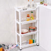 Modern Storage Stand, White Plastic with 4 Open Shelves for Storage, Rust Proof DL Modern