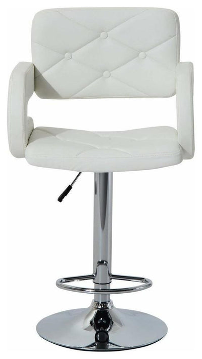 Modern Stylish Bar Stool Upholstered, Faux Leather With Back, Arm and Footrest, DL Modern