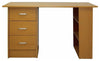 Modern Stylish Desk, MDF With 3 Open Shelves and 3 Storage-Drawer, Beech DL Modern