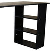 Modern Stylish Desk, MDF With 3 Open Shelves and 3 Storage-Drawer, Black DL Modern