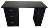 Modern Stylish Desk, MDF With 3 Open Shelves and 3 Storage-Drawer, Black DL Modern
