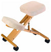 Modern Stylish Kneeling Chair, Solid Pine Wooden Frame, Padded Cushions, Beige DL Modern