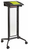 Modern Stylish Lectern, Black Steel Metal With Coated Finish, Simple Design DL Modern