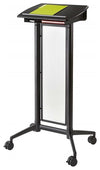 Modern Stylish Lectern, Black Steel Metal With Coated Finish, Simple Design DL Modern