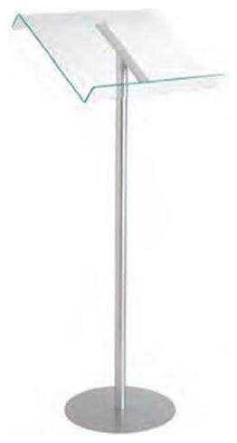 Modern Stylish Lectern with Aluminium Frame and Acrylic Top with Glass Effect DL Modern