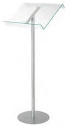Modern Stylish Lectern with Aluminium Frame and Acrylic Top with Glass Effect DL Modern