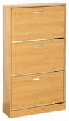 Modern Stylish Shoe Storage Cabinet, MDF With 3-Drawer for Space Saving, Pine DL Modern