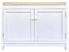 Modern Stylish Storage Bench, White Painted MDF With Removable Padded Cushion DL Modern