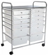 Modern Stylish Storage Trolley Cabinet, Steel Framen and Plastic Drawers DL Modern