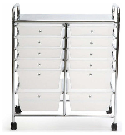 Modern Stylish Storage Trolley Cabinet, Steel Framen and Plastic Drawers DL Modern